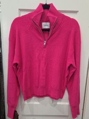 Stitches And Stripes. Xl Quart Zip Sweater